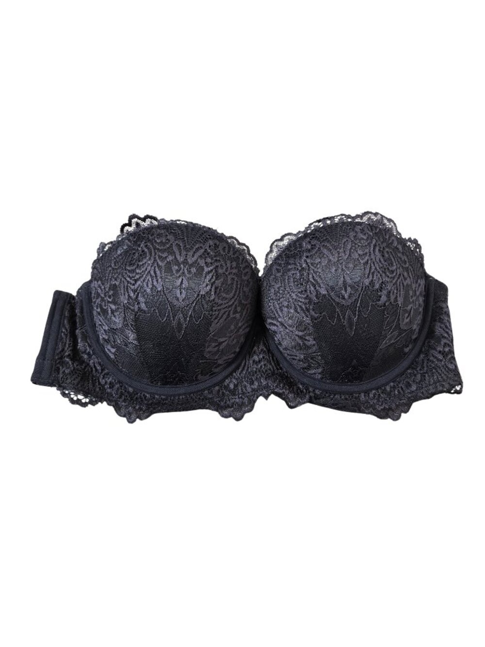 NWOT | Black Lace Strapless Convertible Bra Set Padded Underwire | 34B